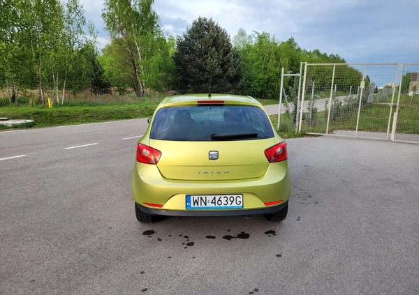 Seat Ibiza cena 15000 przebieg: 131034, rok produkcji 2009 z Warszawa małe 121